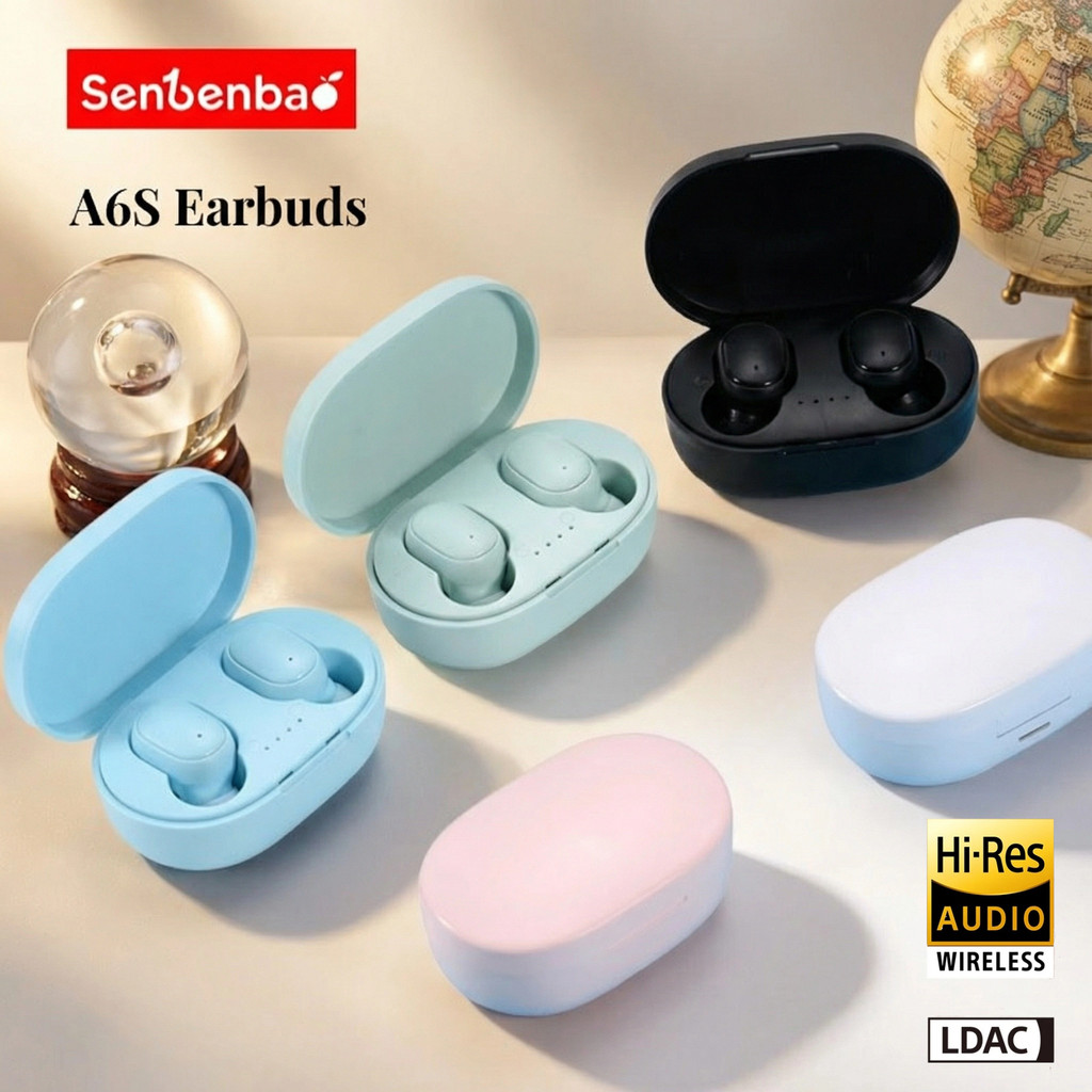 Senbenbao A6S/W30/M25/X15/G11 TWS ชุดหูฟังไร้สายหูฟังบลูทูธกีฬาสเตอริโอ Fone หูฟังบลูทูธ