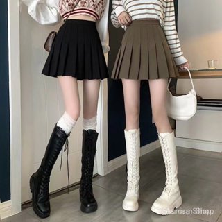 กระโปรงเทนนิสเอวสูง สไตล์เกาหลี กระโปรงพลีต กระโปรงสั้น jk ก…