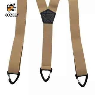 [KOZEEY] สายเอี๊ยมทำงานสำหรับผู้ชาย ขนาด 1.50 นิ้ว มีความยืดหยุ่นและทนทาน มาพร้อมตัวล็อกใต้เสื้อ