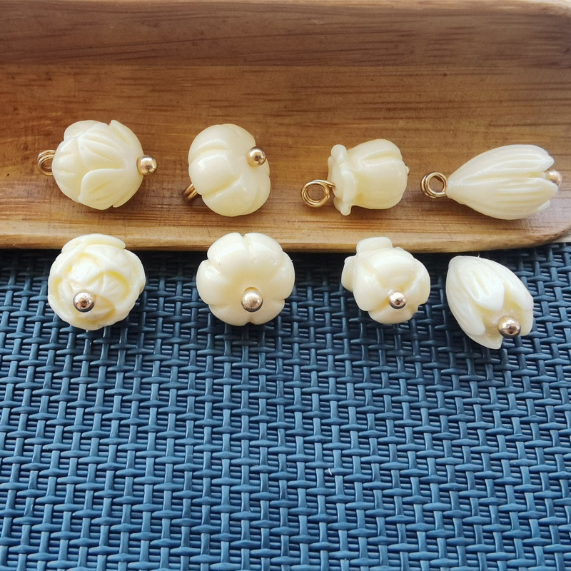 ปุ่มลูกปัดย้อนยุคสไตล์แห่งชาติฟักทองดอกบัว tu 国风复古珠扣莲花南瓜 金香 汉服装 中式扣盘扣子122QQ