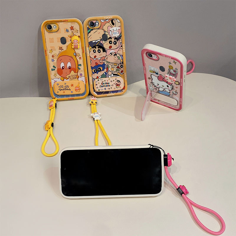 เคส For Oppo F7 / CPH1821 TPU เคส TYJGSZJ1 กรณีโทรศัพท์ตุ๊กตา 3D พร้อมขาตั้งโทรศัพท์และเชือกมือ