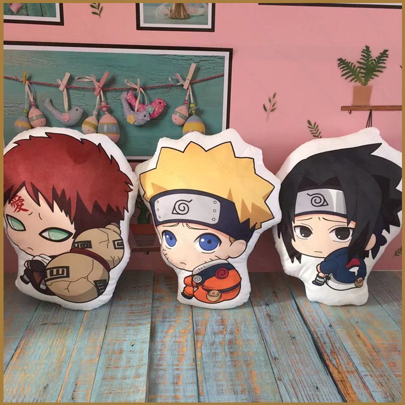 XX1J Naruto Plush หมอน Boruto Kakashi Sasuke Itachi Gaara ตุ๊กตาตุ๊กตากระเป๋าจี้ Home Decor เบาะสําห