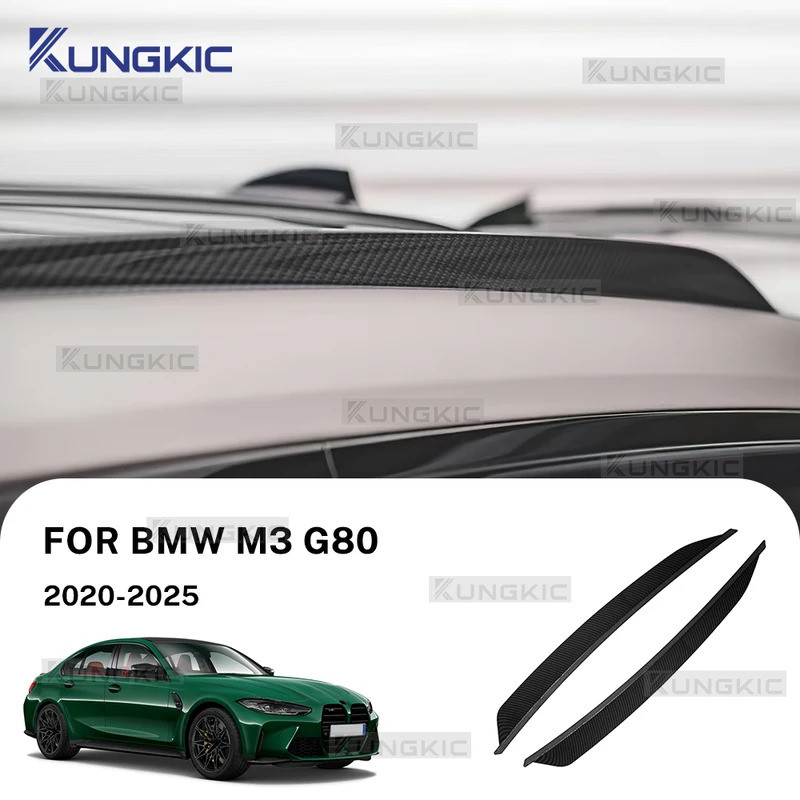 สําหรับ BMW M3 G80 หลังคารถด้านข้าง Wing สปอยเลอร์ Lip ABS สติกเกอร์สําหรับ G80 M3 2020 2021 2022 20