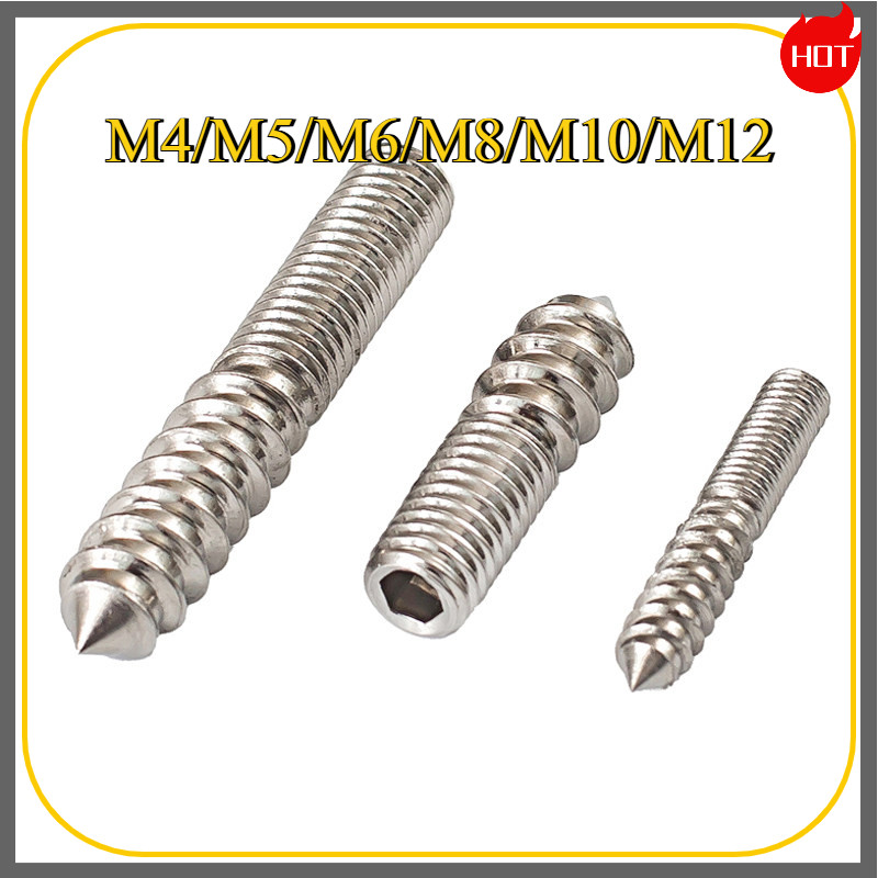แฮงเกอร์โบลท์ งานไม้ ต่อเฟอร์นิเจอร์ กันสนิม บนเกลียวมิล ล่างเกลียวไม้ สแตนเลส 304 M4/M5/M6/M8/M10/M12 JFDP001-5