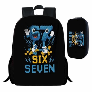2 ชิ้น/เซ็ต กระเป๋านักเรียนเด็ก + กระเป๋าดินสอ 67 การ์ตูน กระเป๋าเป้สะพายหลัง น้ำหนักเบาสบายทนทาน