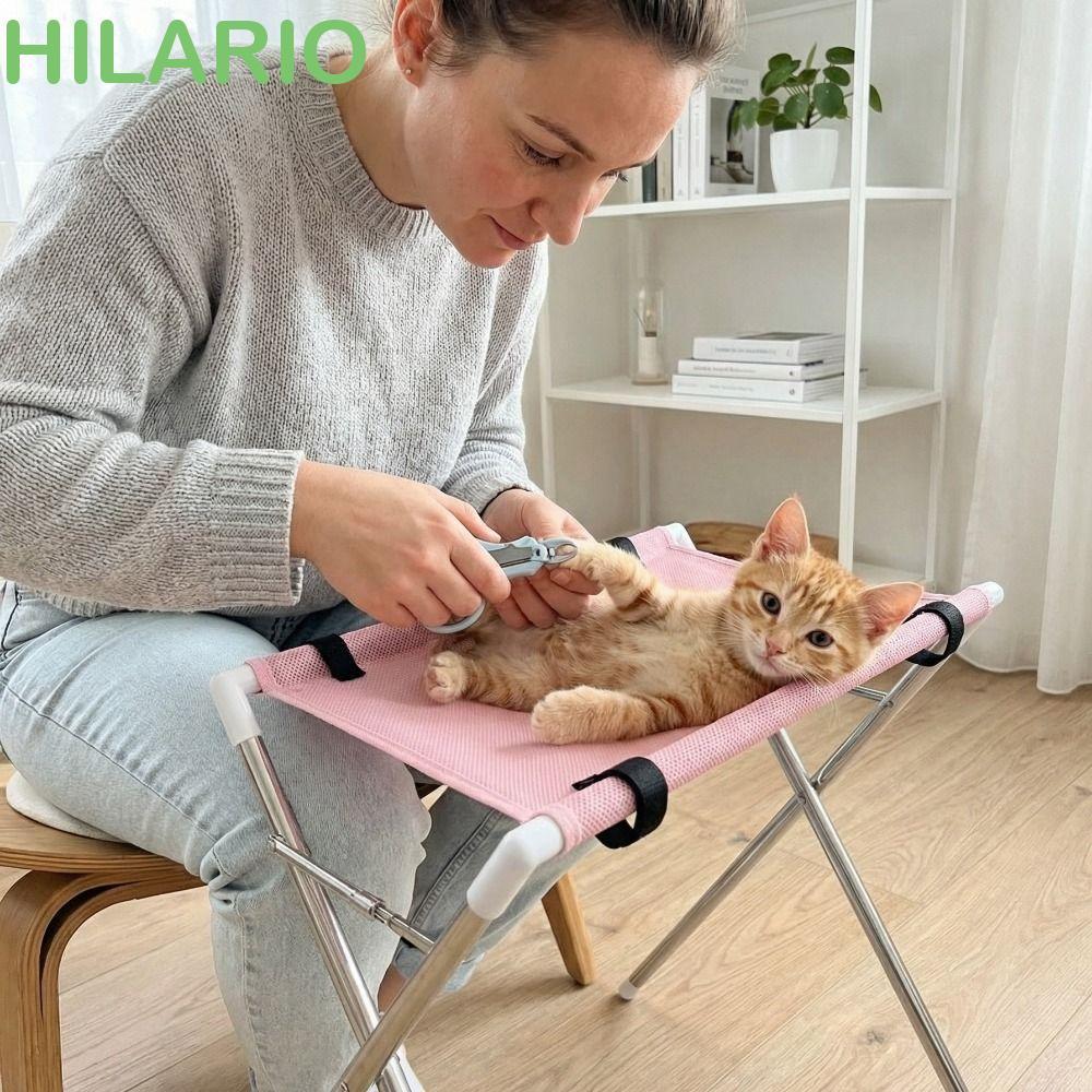 HILARIO Pet Grooming Hammock, กรอบรองรับ Anti-Scratch Puppy Nail Clipping Holder, Multi Functional ท