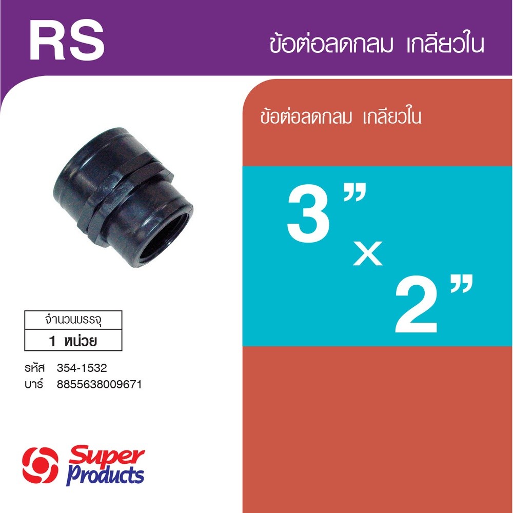The Magnet Super Products RS ข้อลดกลมเกลียวใน 3 นิ้ว X 2 นิ้ว