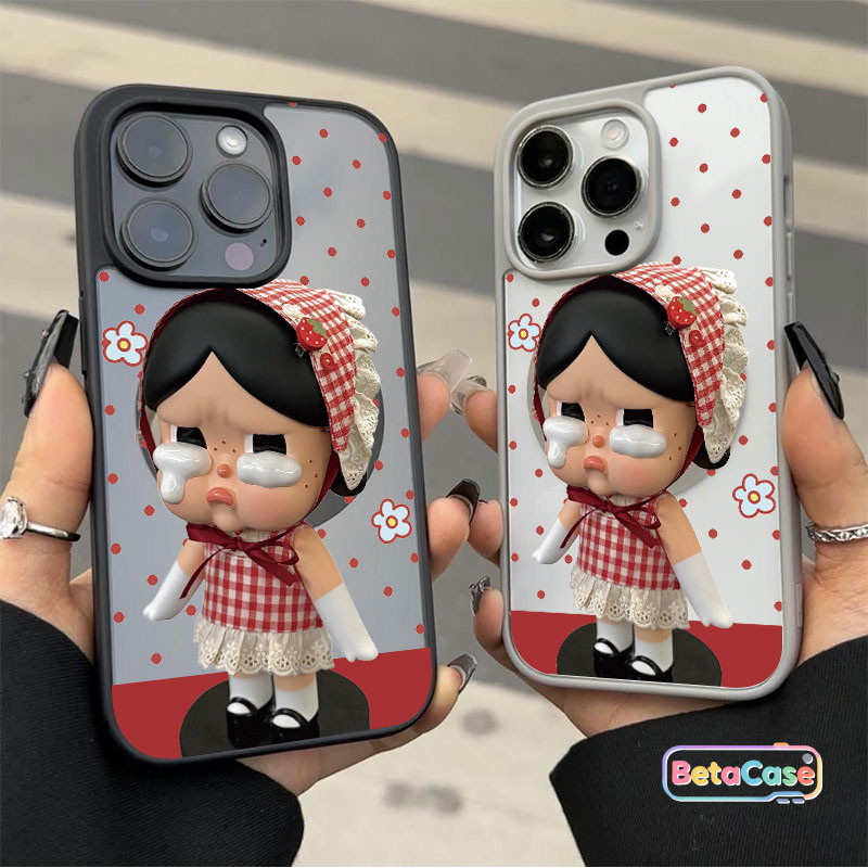 เคสแม่เหล็กรูปเด็กทารกร้องไห้สีชมพูน่ารัก เคสไอโฟน iPhone 17 16 15 14 13 12 11 Pro Max Plus เคส ฝาหลัง ไร้สาย