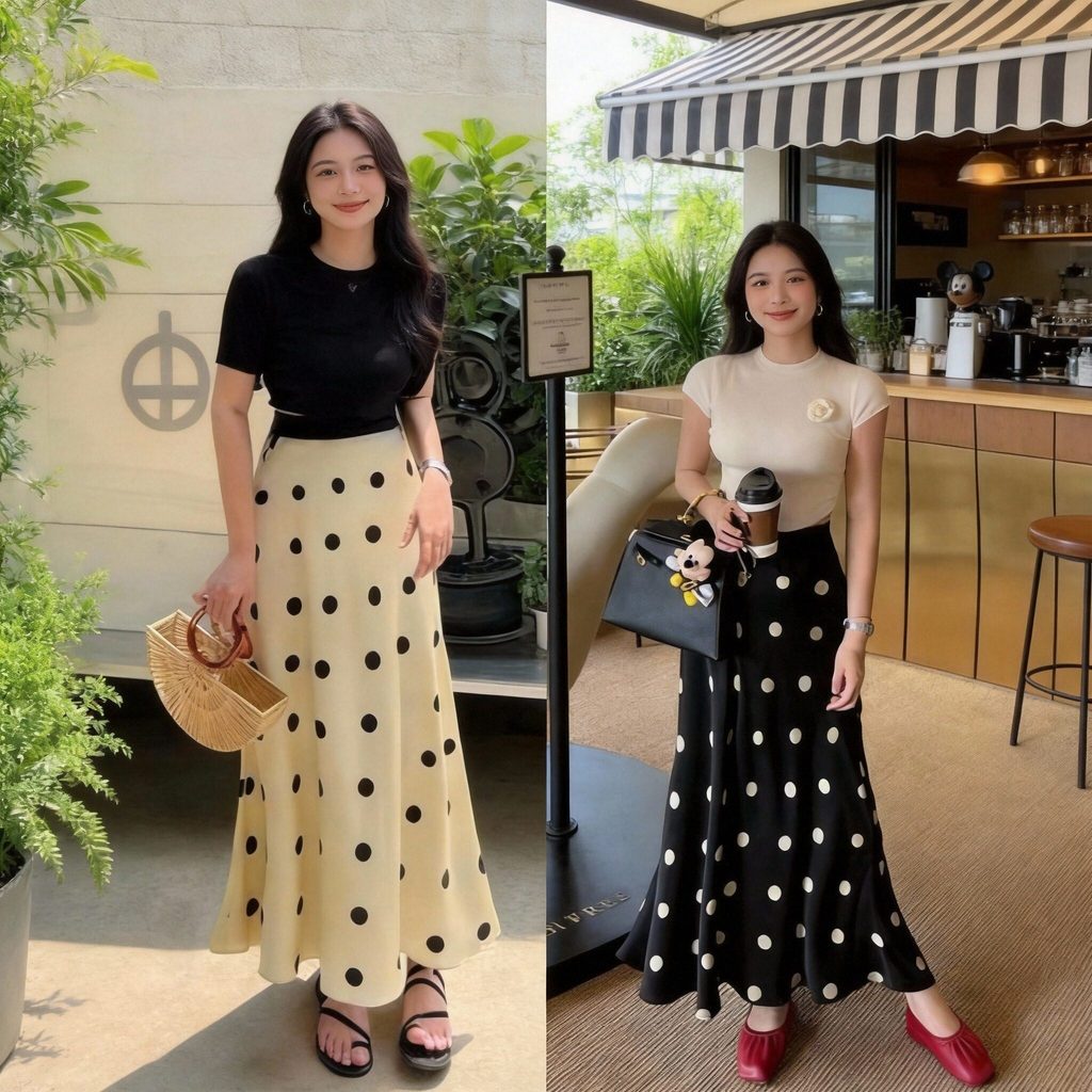 กระโปรง ทรงหางปลา ช่วยปิดโคนขาและสะโพกให้ดูเรียวสวยงามส