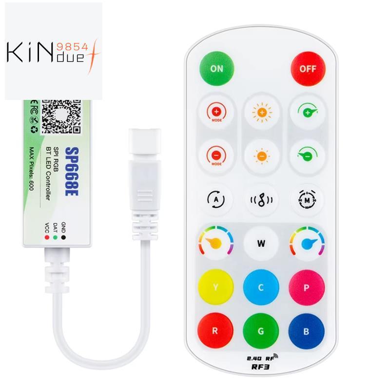 SP668E SPI RGB LED Controller สําหรับ WS2811/สําหรับ WS2812B 600 IC BT APP 2.4G ระยะไกลสําหรับ DIY แ