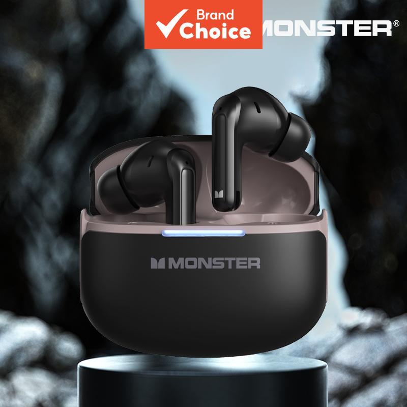 หูฟังบลูทูธ Monster D02 พร้อมระบบ AI ตัดเสียงรบกวน HIFI เสียงรอบทิศทางและแบตเตอรี่ใช้งานยาวนาน