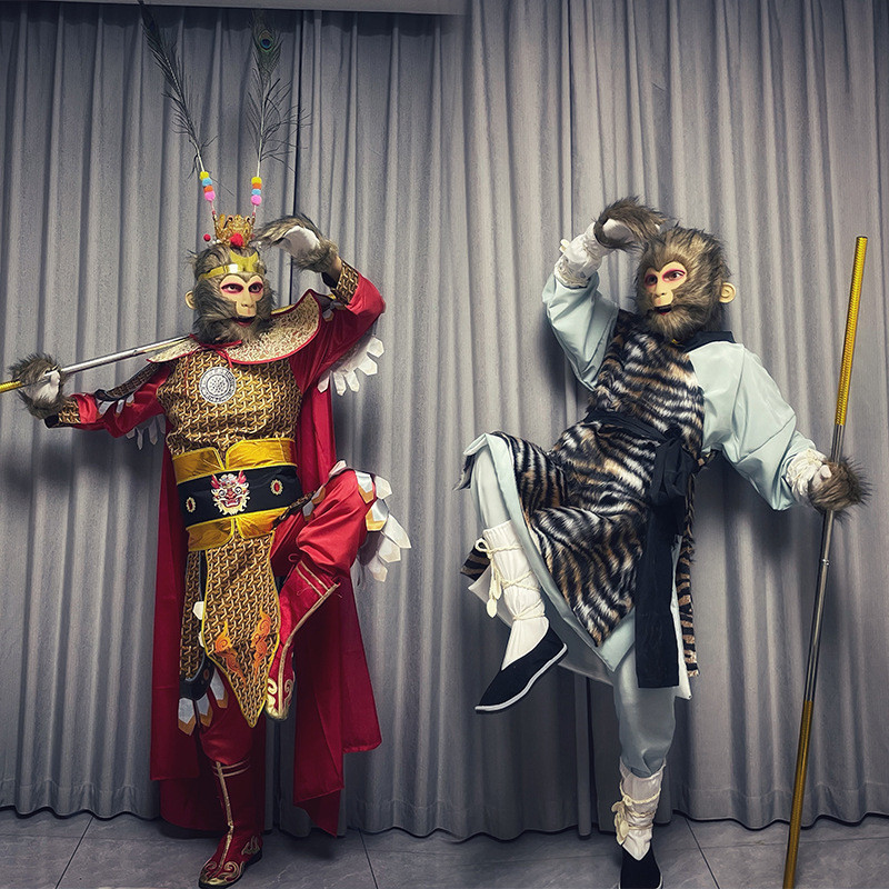 เครื่องแต่งกาย Cosplay Dark Sage Monkey King จาก Journey to the West และ Monkey Brother Walker