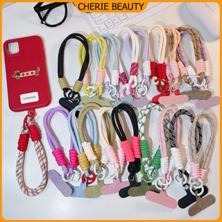 สายคล้องโทรศัพท์กันหาย ดีไซน์ถักเปียแบบเรโทร โทนสีมาการองเรี…