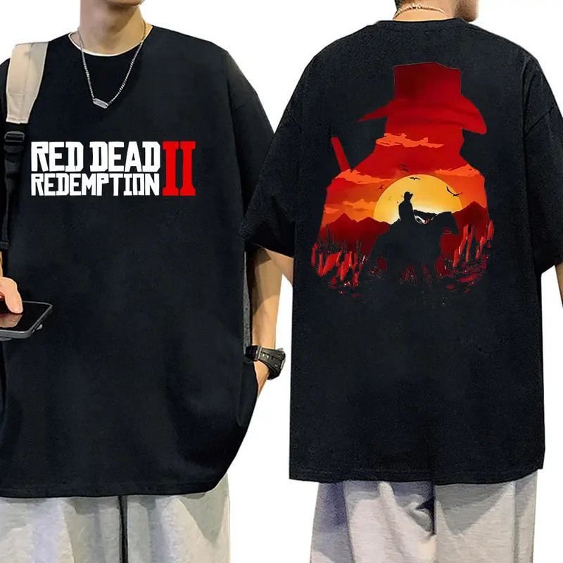 Red Dead Redemption 2 Graphic T-Shirts Arthur Morgan Game Player Tops Short Sleeve T-shirt Men's Got