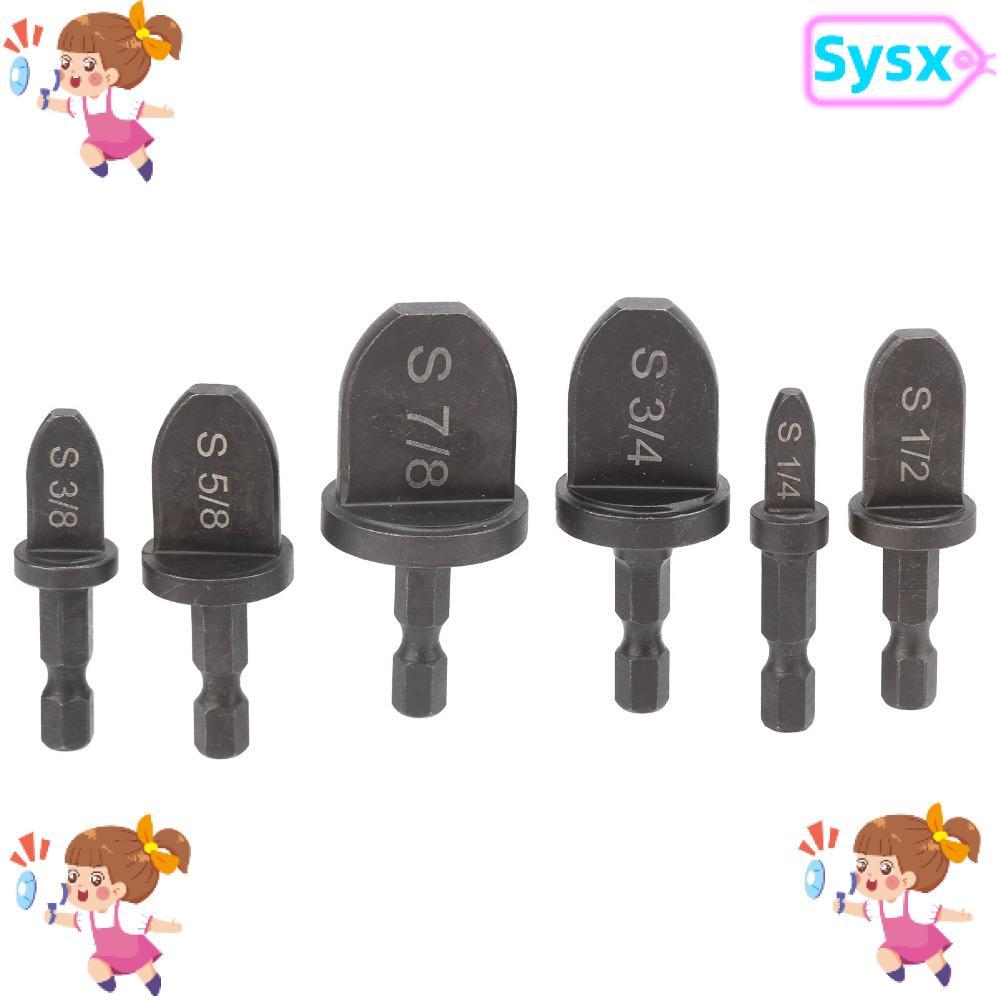 SYSX 6 ชิ้นท่อทองแดง Expander, 1/4 นิ้ว Hex Shank 1/4 "ถึง 7/8 "Bits HVAC Swaging เครื่องมือ, ท่อทอง