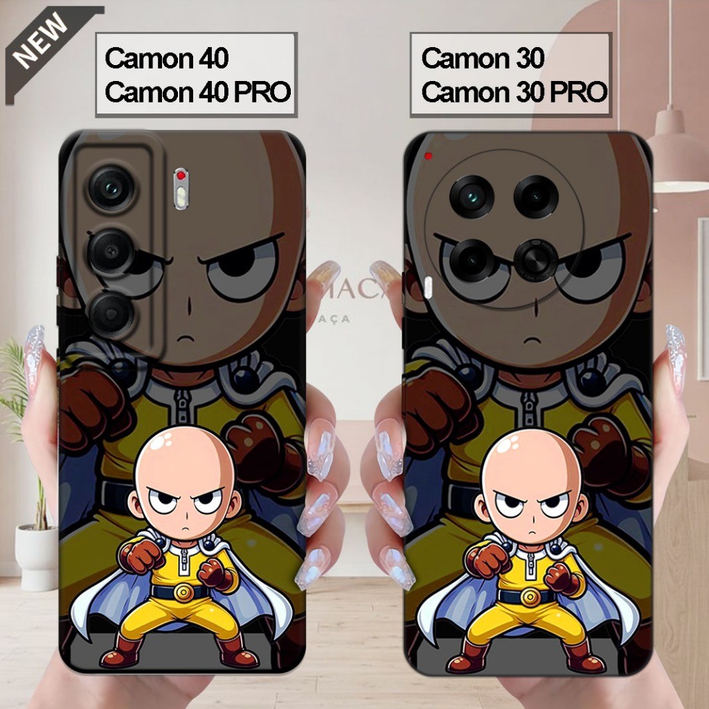 เคส Tecno CAMON 40 | CAMON 40 Pro _เคส CAMON 30 | CAMON 30 PRO - ปลอกสีดําใสยืดหยุ่น
