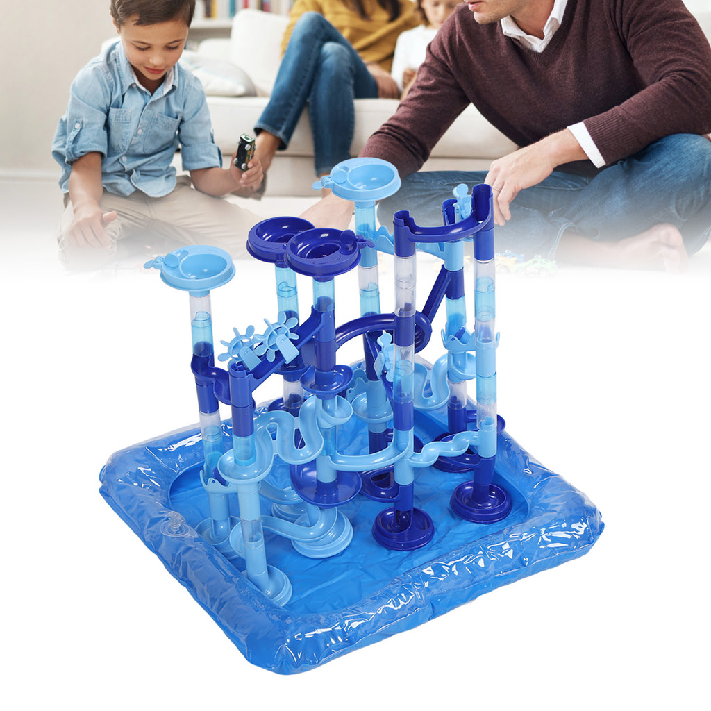 HEO ~ Marble Run ชุดช่องทางสไลด์ DIY เล่นน้ํา Marble Run Maze Ball Track Building Blocks สําหรับ Int