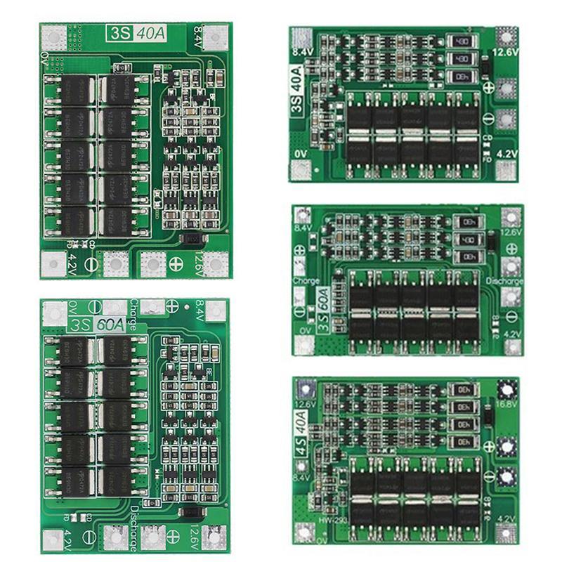 Form & Art 3S 4S 40A 60A Li-ion Charger Protection Board 18650 BMS สําหรับเจาะมอเตอร์ 11.1V 12.6V/14