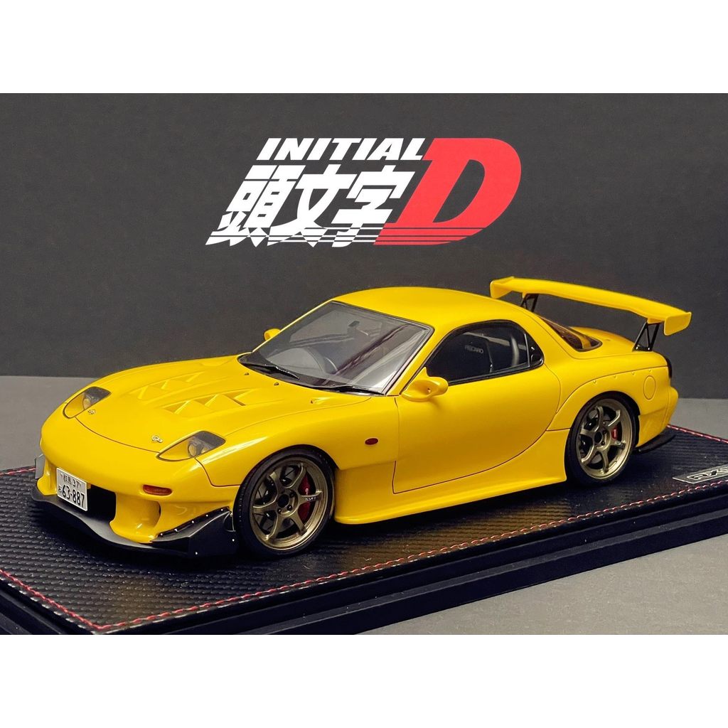 1/18 IG จุดระเบิด Initial D Mazda RX7 FD3S Initial D Medium Project D Fleet Keisuke Takahashi Fourth