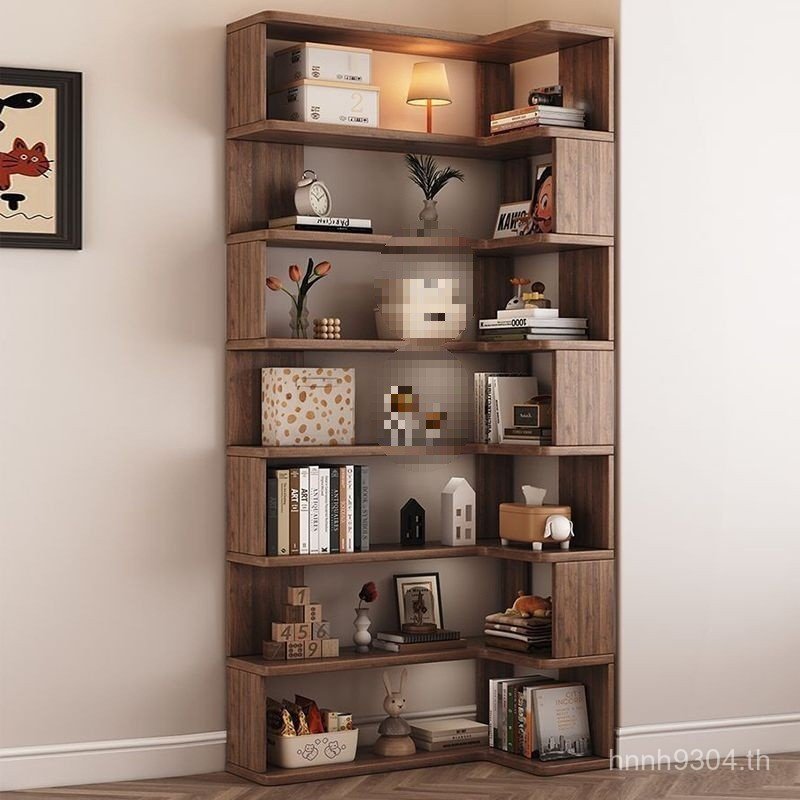 ชั้นวางเข้ามุมไม้เนื้อแข็ง Small Apartment QS9K