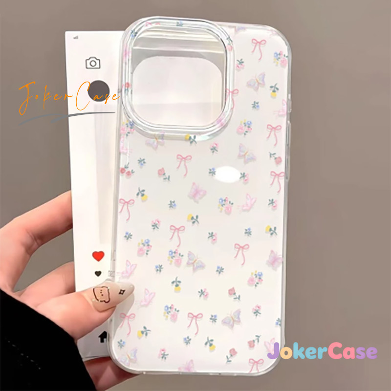 เคสไอโฟน17 เหมาะสำหรับ IPhone 11 17 12 15 14 13 16 Pro Max 15 14 Plus 16 Plus เคสโทรศัพท์ลายดอกไม้สดใสและมีสีสันสวยงาม
