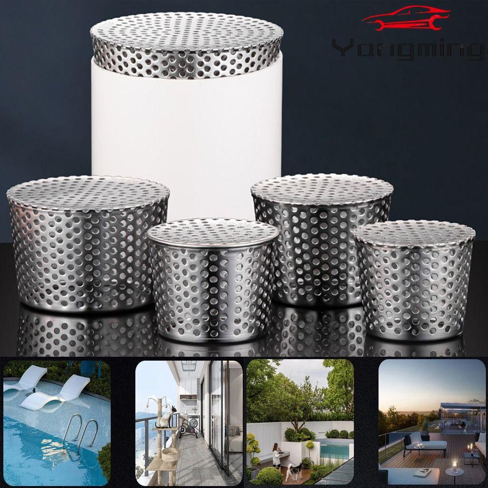 หยางหมิง หลังคาฝาครอบท่อระบายน้ําชั้น, กันหนูสแตนเลสด้านนอกด้านข้างกรองหน้าจอ, ฝาปิดท่อฝนป้องกันการปิดกั้นรางน้ําท่อระบายน้ําวงกลมรูปร่างป้องกันการปิดกั้นระบายน้ํากลางแจ