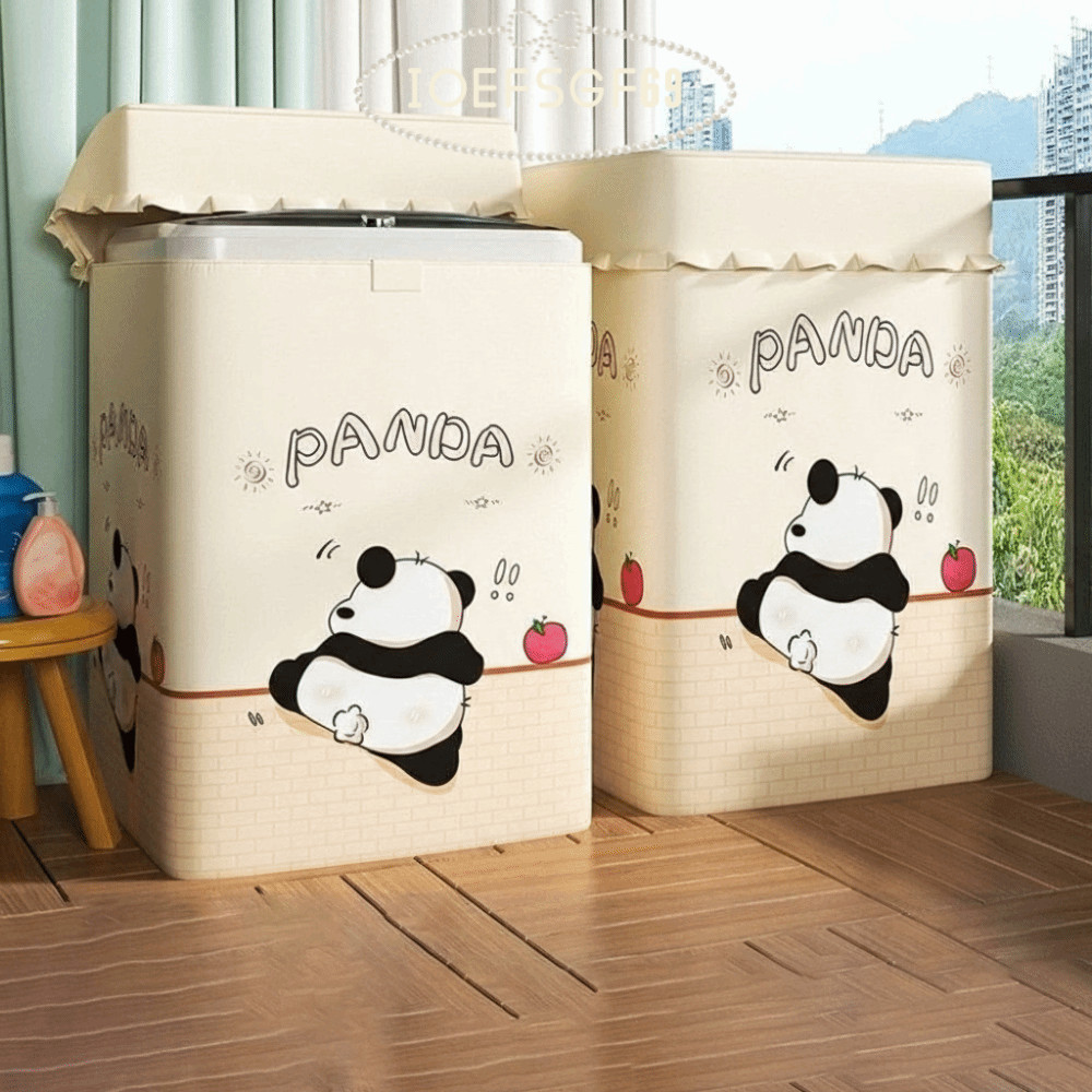 ซัก IOEFSGF69|ฝาครอบ ฝาครอบเครื่องซักผ้า สากล พอดี 10-12 กก. วัสดุผ้า ลายน่ารัก ผ้าคลุมกันฝุ่นกันน้ํา