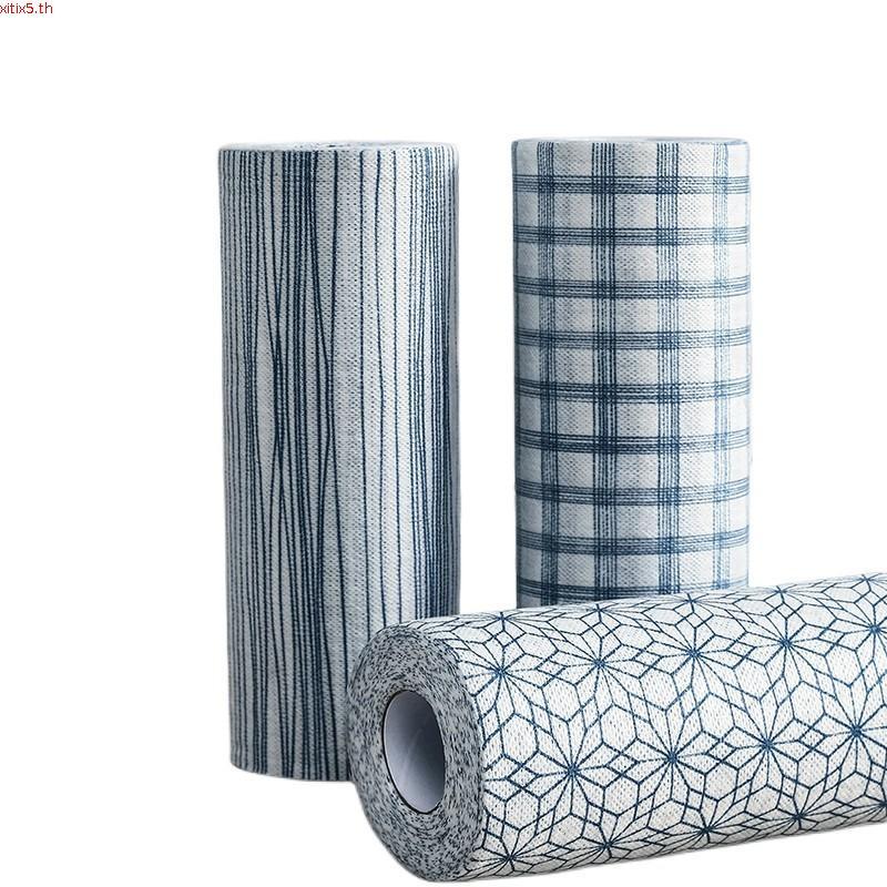 Hi HOMES ผ้าขนหนู ผ้าไม่ทอ แบบใช้แล้วทิ้ง 50 ชิ้น ต่อม้วน