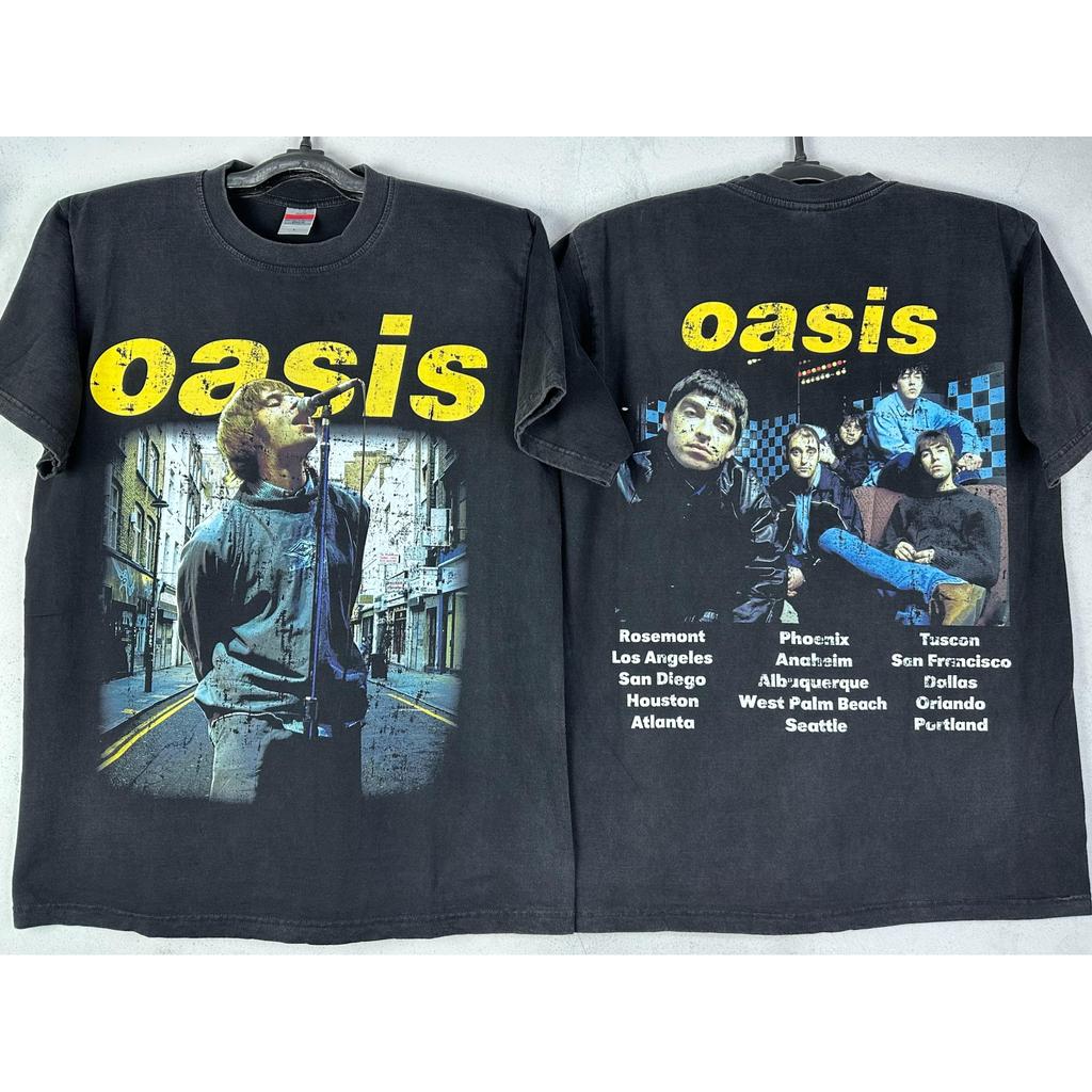 เสื้อลาย Oasis Vintage Tour Tee – Street Rock Icon