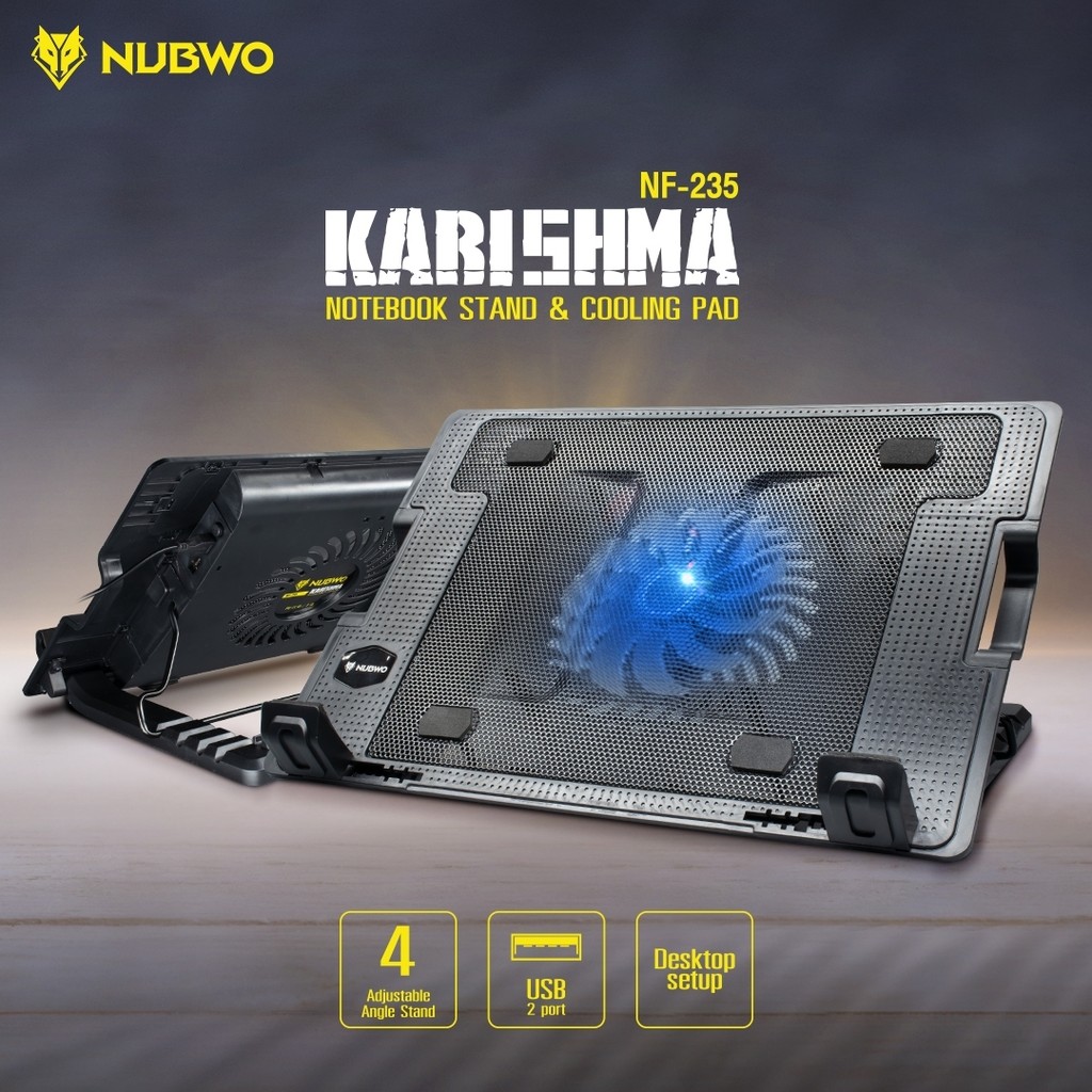 [รับประกัน 1 ปี] NUBWO NF-235 KARISHMA พัดลมโน๊ตบุ๊ค Cooling Pad แท่นระบายความร้อน พัดลมระบายความร้อนโน๊ตบุ๊ค