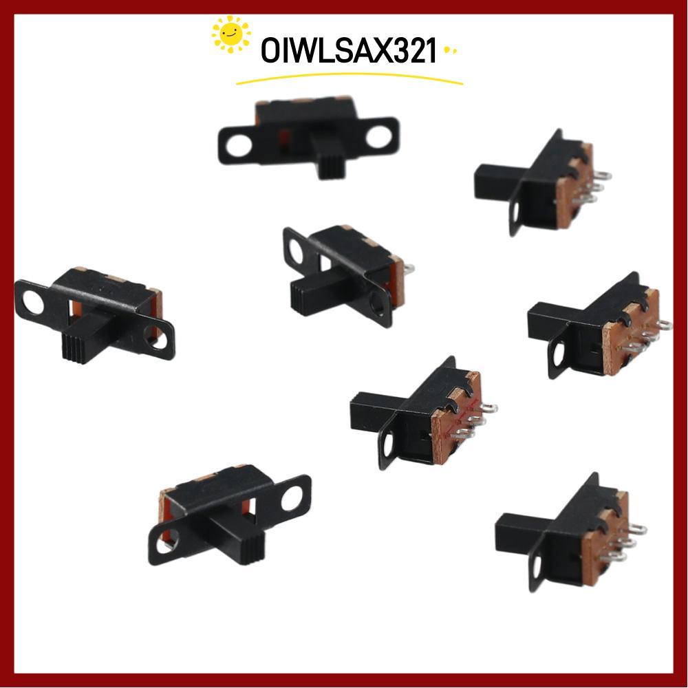OIWLSAX321 8 ชิ้นสวิตช์สไลด์, DC 50V 0.5A SS12F15VG6 Micro Mini Toggle Switch, 6 มม.3 ขา 2 ตําแหน่งแ