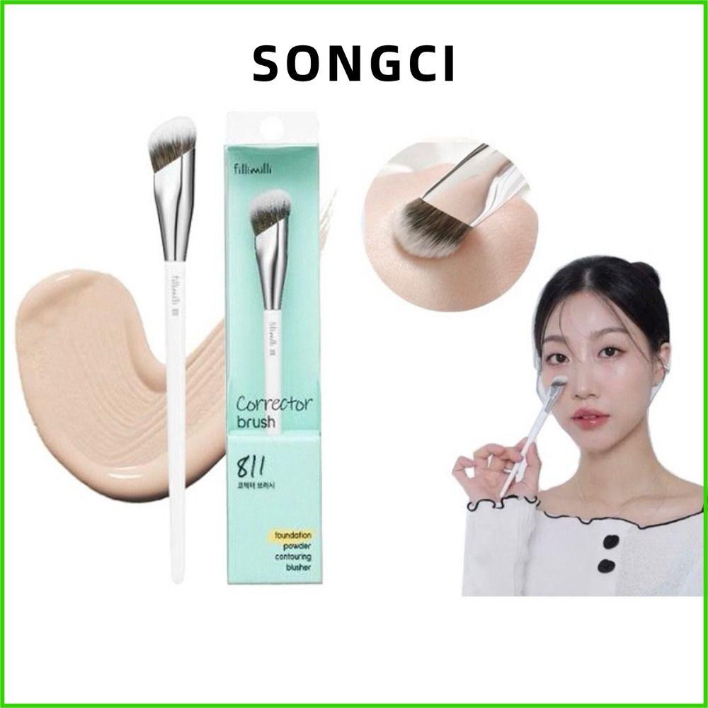 SONGCI Corrector Brush, Oblique Head Foundation คอนซีลเลอร์ Face Foundation Brush, Hot White Color C