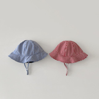 [2-4 ปี] หมวกเด็กฤดูใบไม้ผลิฤดูใบไม้ร่วงแฟชั่นลายสก๊อตอ่างล้…