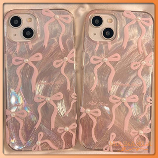 🔥🔥แฟชั่นเชอร์รี่เข้ากันได้เคสไอโฟน 11 13 15 17 12 Pro Max 16 12 Pro 15 8 7 14 Plus XR X XS Max โบว์หวานลูกสุนัขเคส