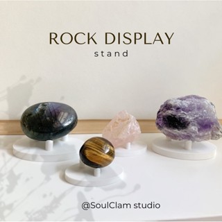 แท่นวางหินคริสตัล ฐานโชว์หินมงคล สีขาวมินิมอล | ที่วางหินพลั…