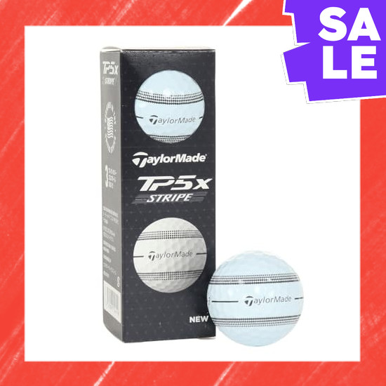 Direct From Japan TAYLORMADE Golf Ball TP5x Stripe SV Sleeve (3pcs) (White/FF/Men's)