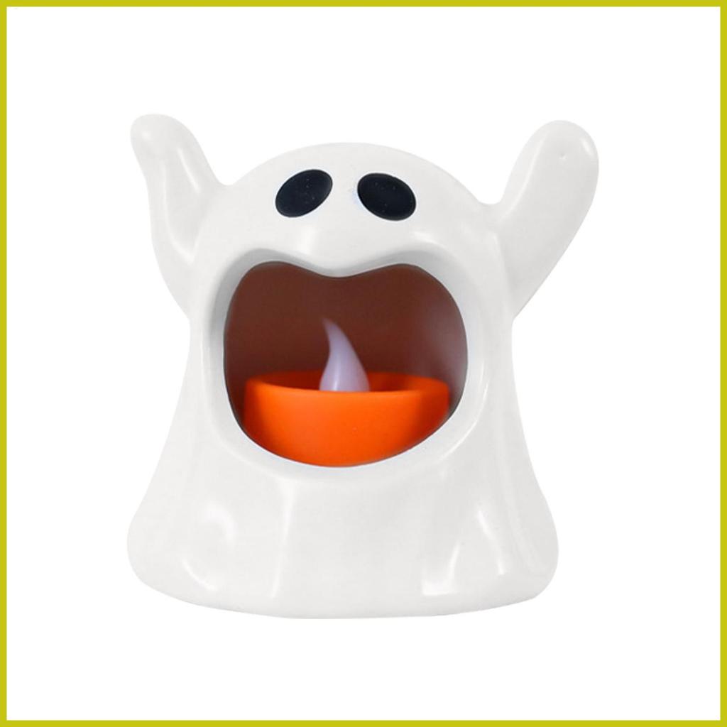 น่ารัก Ghost Light ฮาโลวีน Ghostly LED เทียนฮาโลวีน Ghost Spooky Flameless Light สําหรับตกแต่งห้องปา