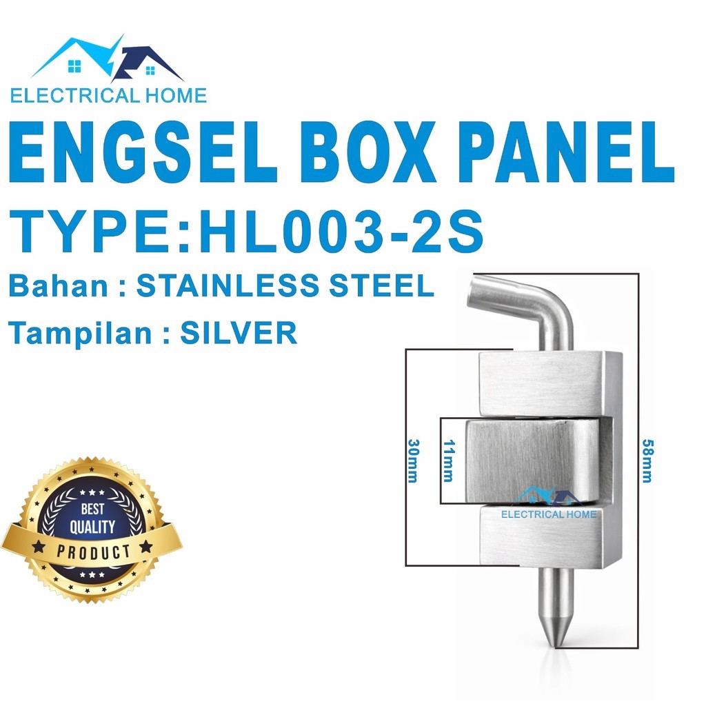 HL003-2S บานพับแผงกล่องสแตนเลส (30 มม.) คุณภาพดีที่สุด