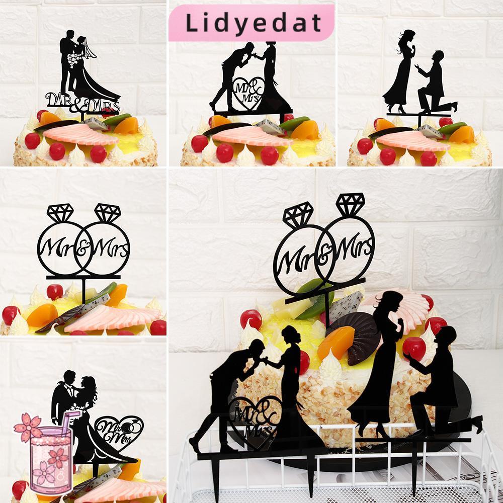 LIDYEDAT165 เค้ก Topper ผู้ใหญ่โปรดปราน DIY หัตถกรรมเจ้าสาวเจ้าบ่าว Mr Mr Mr Mrs