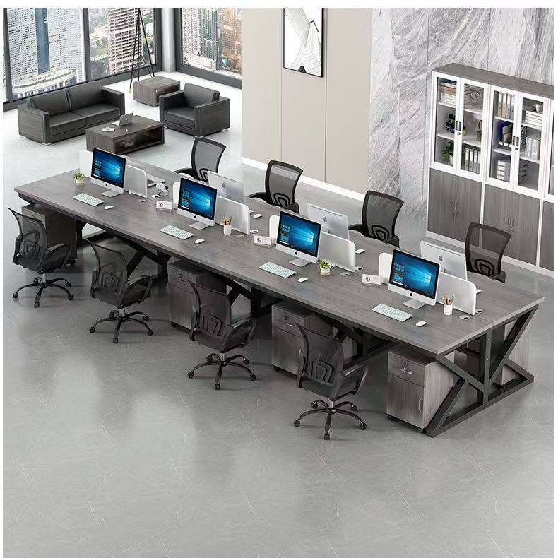 โต๊ะพนักงานโต๊ะ2/4/6/8-Bit Card Holder Work-Bit Work-Bit Long Strip Simple Combination Screen Work-B