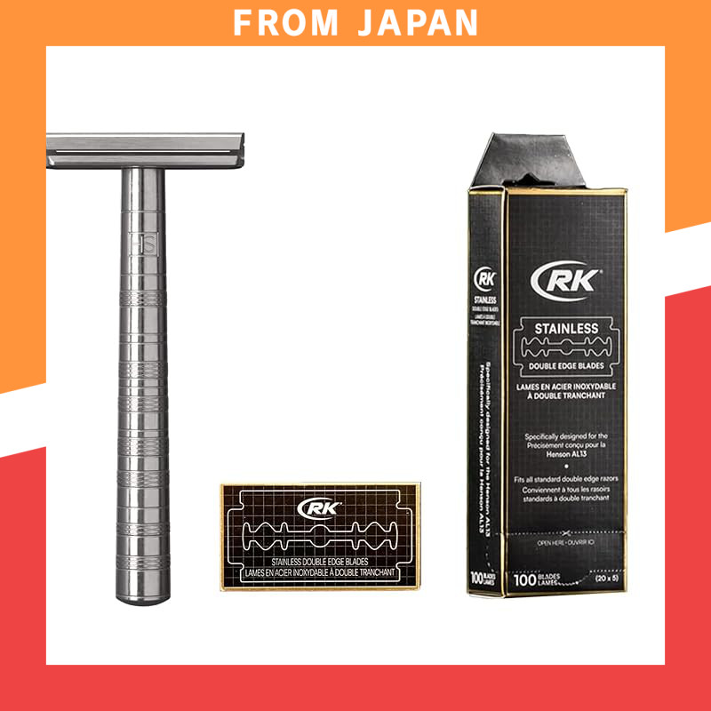 【Heavy-Duty Shaving Set: HENSON SHAVING AL13 Shaver with 100 Replacement Blades】 MEDIUM (AIRCRAFT