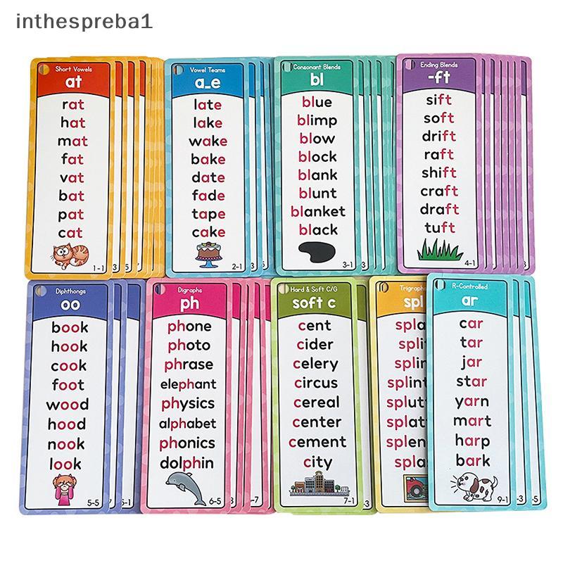 Inthespba1 Phonics Word Lists Cards, 117 Groups Phonetic Word Commage List, คําศัพท์อาคารช่วยสอนพร้อ