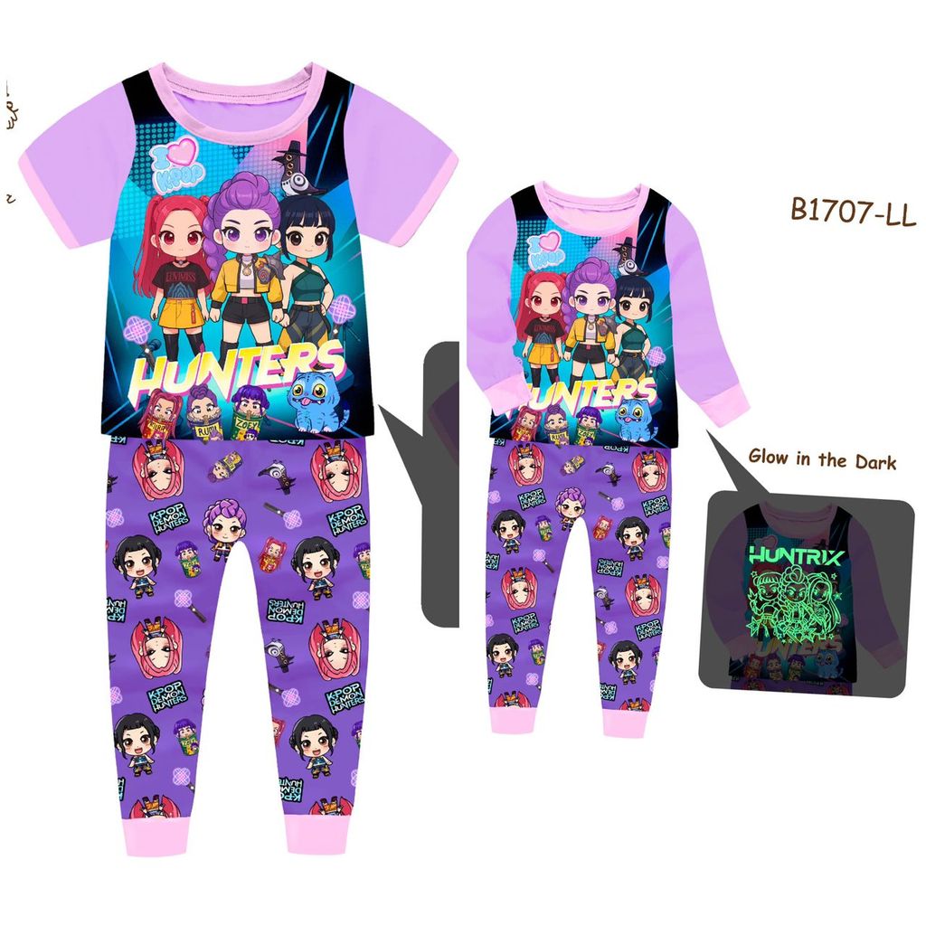 B1707 ชุดนอน Hunter Glow in the Dark / Baju Tidur (3 -14y)