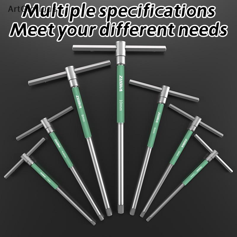 Art T/L 2/2.5/3/4/5/6/8/10 มม.T Torx ไขควง T ประเภท Allen Hex ประแจ Chrome T-รูปเครื่องมือขยาย T-Soe