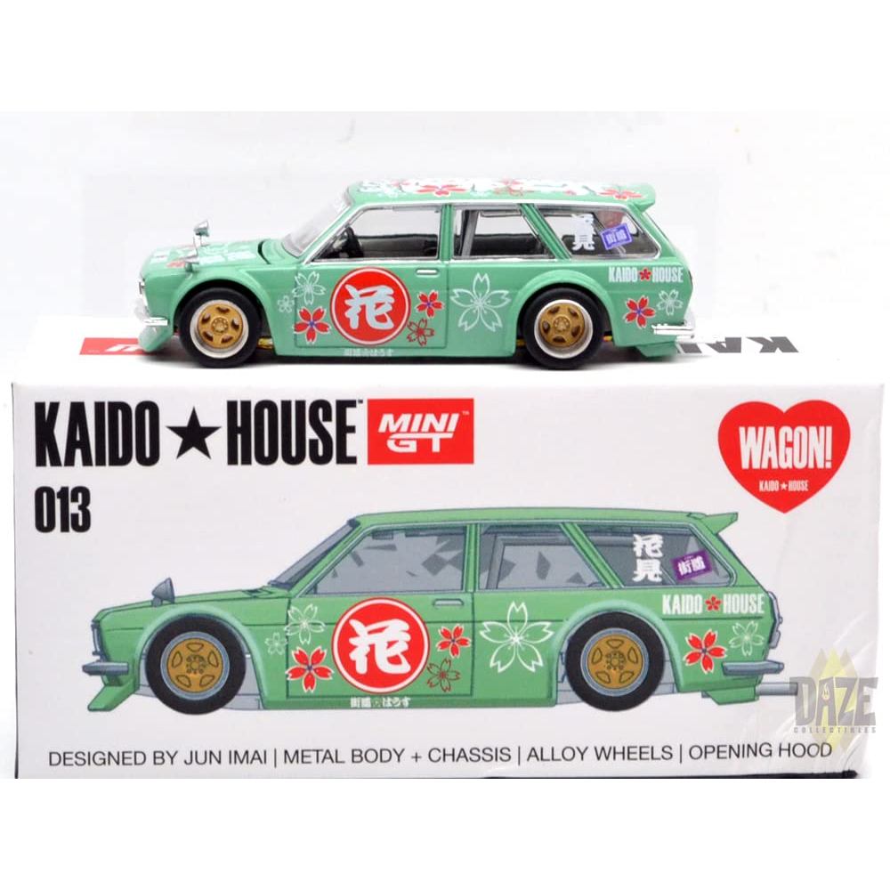 MINI GT KAIDO HOUSE DATSUN KAIDO 510 WAGON (HANAMI V2 GREEN) Kaido House 1971 Datsun 510 Wagon (Hana
