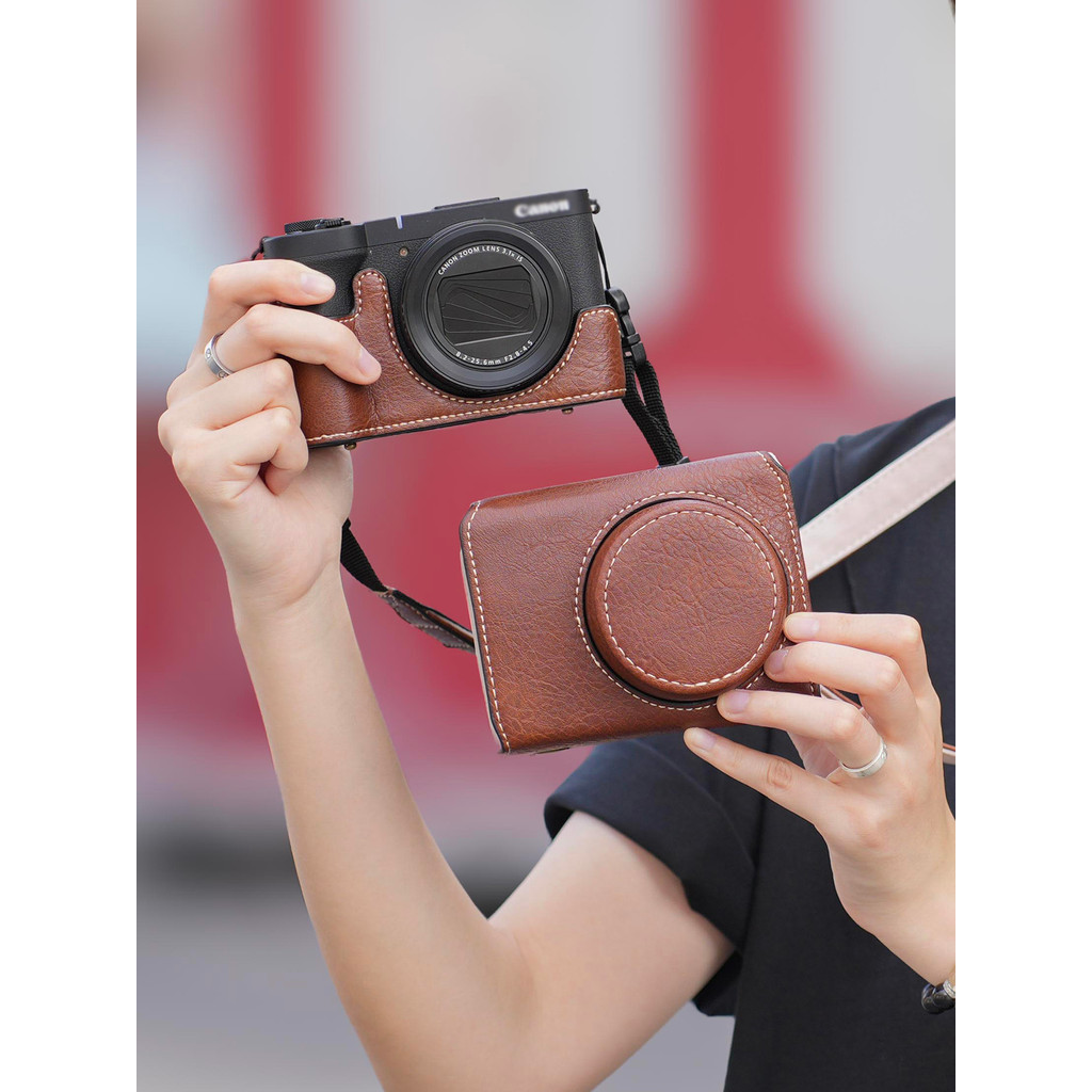 Yuyue กระเป๋ากล้องดิจิตอลเหมาะสําหรับ Canon V1 รวมทุกอย่างป้องกันกรณี g7x3 กรณี g7x2 หนัง MarkIII So