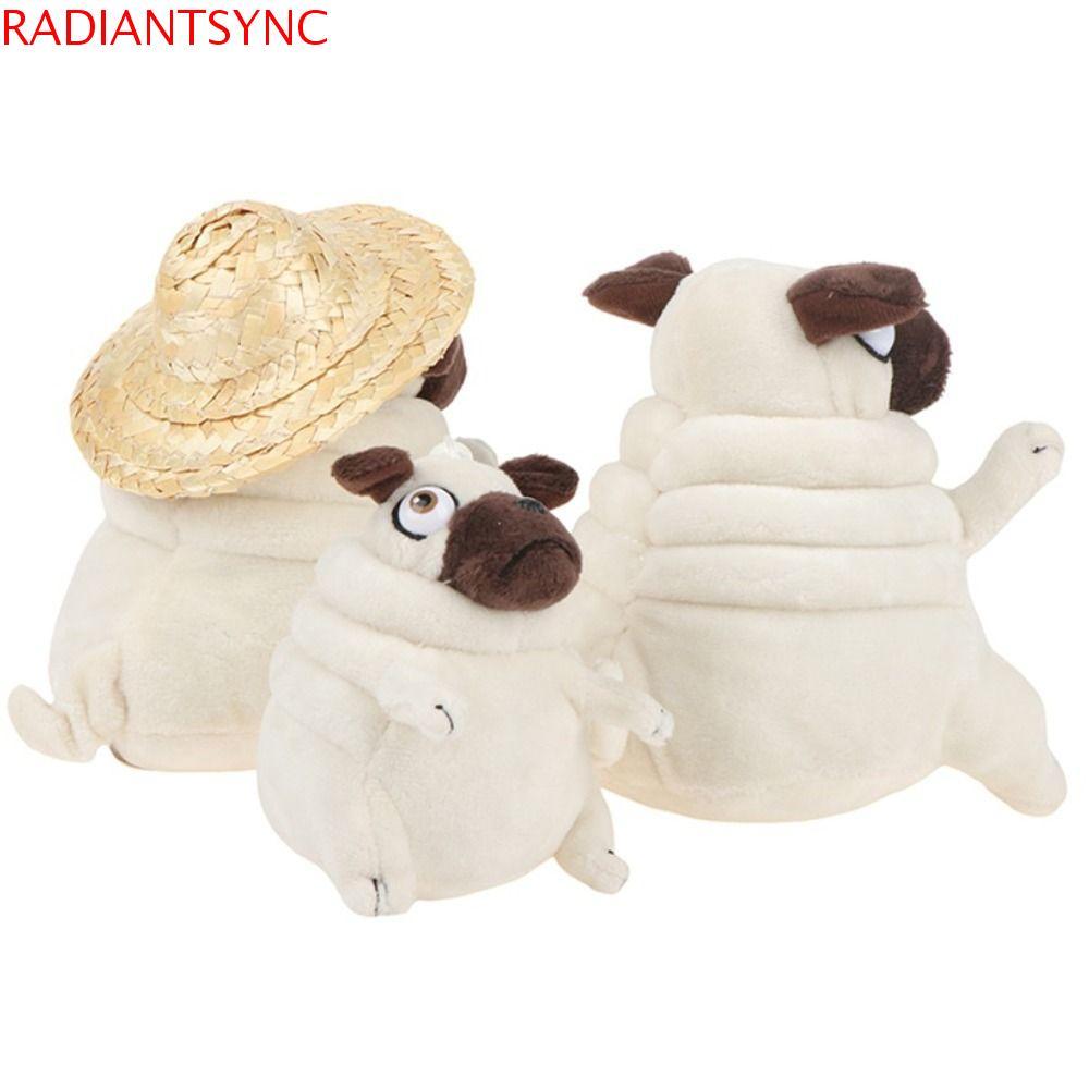 RADIANTSYNC Pug Dog Plush ของเล่นตกแต่งบ้านเด็กของขวัญ Appease ตุ๊กตามาพร้อมกับของเล่นเด็กนั่ง Pug D