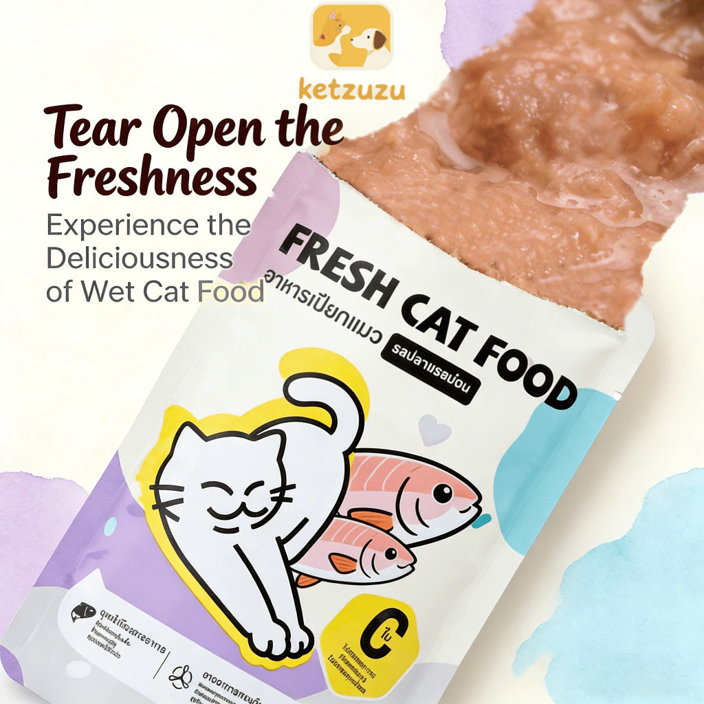 Ketzuzu อาหารเปียกแมว บำรุงขน+สายตา สูตรไม่เค็ม 70g thumbnail 5