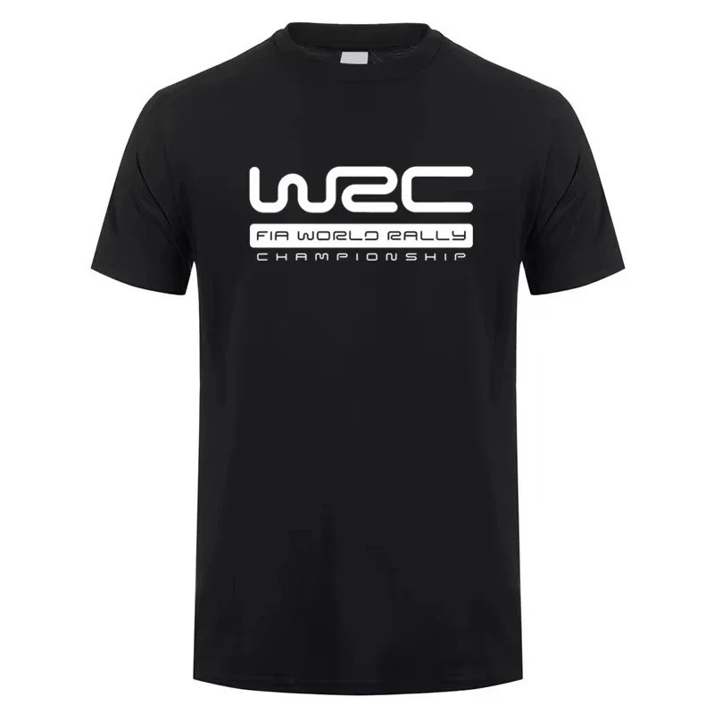 รุ่นใหม่ WRC World Release เสื้อยืดผู้ชายแฟชั่นแขนสั้นเสื้อยืดผู้ชายหลวมรอบคอพิมพ์ C