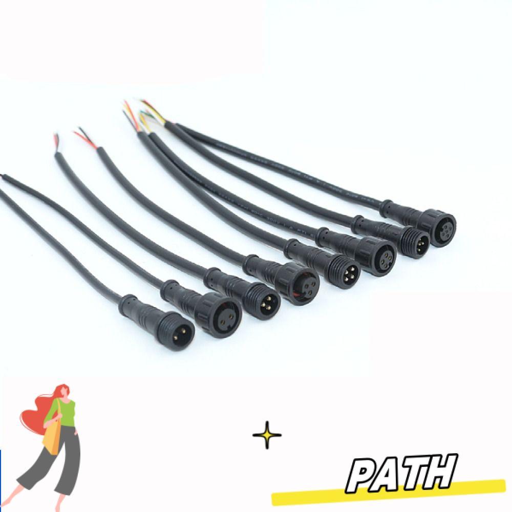 PATH 2Pin 3Pin 4Pin แจ็ค, 2Pin 3Pin 4Pin สายสีดําชายหญิง LED Connector, IP67 20 ซม.สายกันน้ํา LED Co